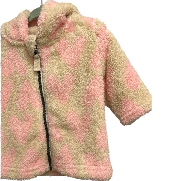 Hanna Andersson Hearts Baby Marshmallow Fleece Jacket size 3-6 months - Picture 4 of 7